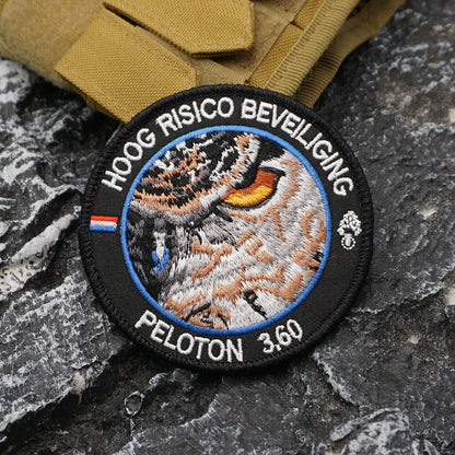 HOOG RISICO BEVEILIGING Embroidered Patch Iron-On Sewing Clothes Patches Applique