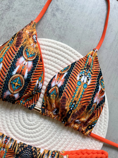 Women Micro Two-Piece Leopard Push Up Thong Bikini Beachwear Bathing Suit
