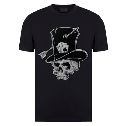 Poker Ace of Spades Embroidery Skull Iron Patch For Clothing Patches Punk Appliques sewing Sticker