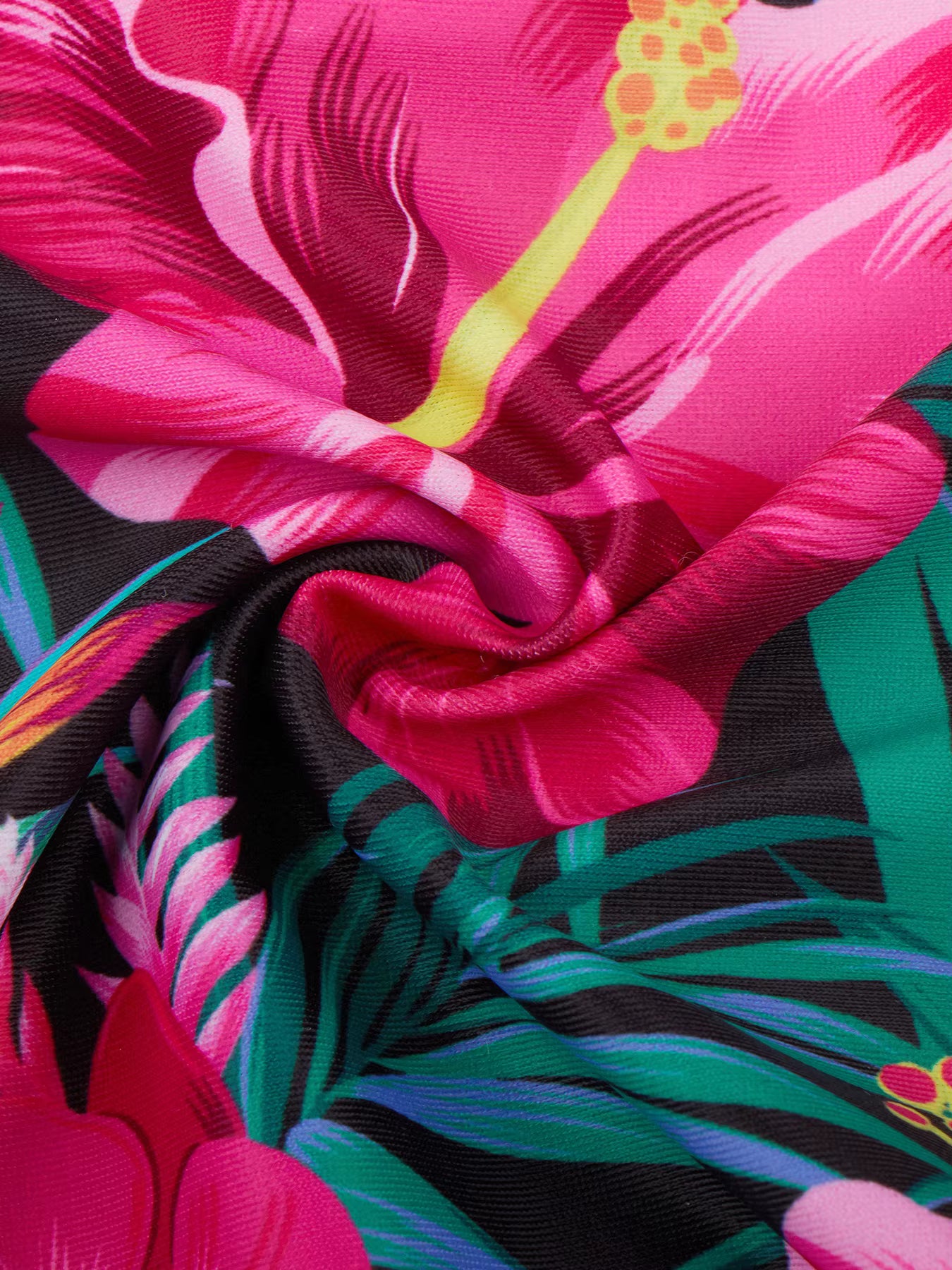 Girls Kids One Piece Long Sleeve Floral Print Bikini Cut Bottom Swimwear Beach Swim