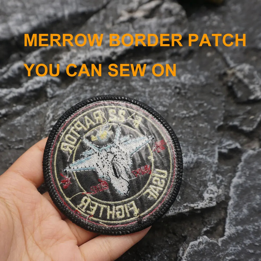 F-22 RAPTOR USAF FIGHTER Embroidered Patch Iron-On Sewing Clothes Patches Applique