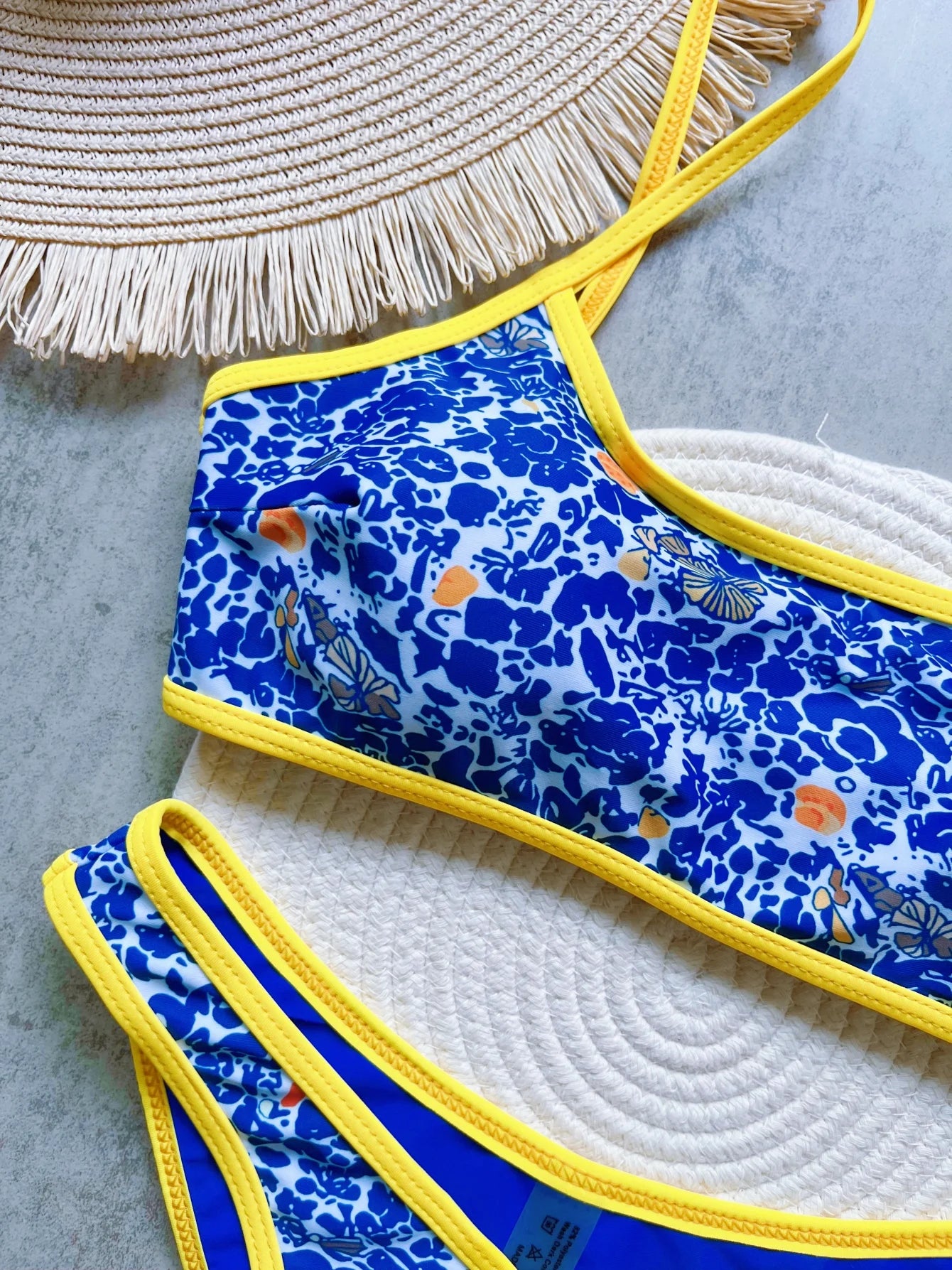 Sexy Print High Leg Cut Brazilian Bikini Swimsuit Swimwear Two-pieces Bathing Suit