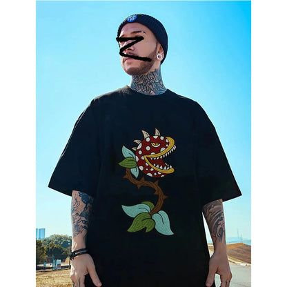 plant Cannibal flower Badges DIY Patc Iron on Embroidered  Applique Backpack Clothing