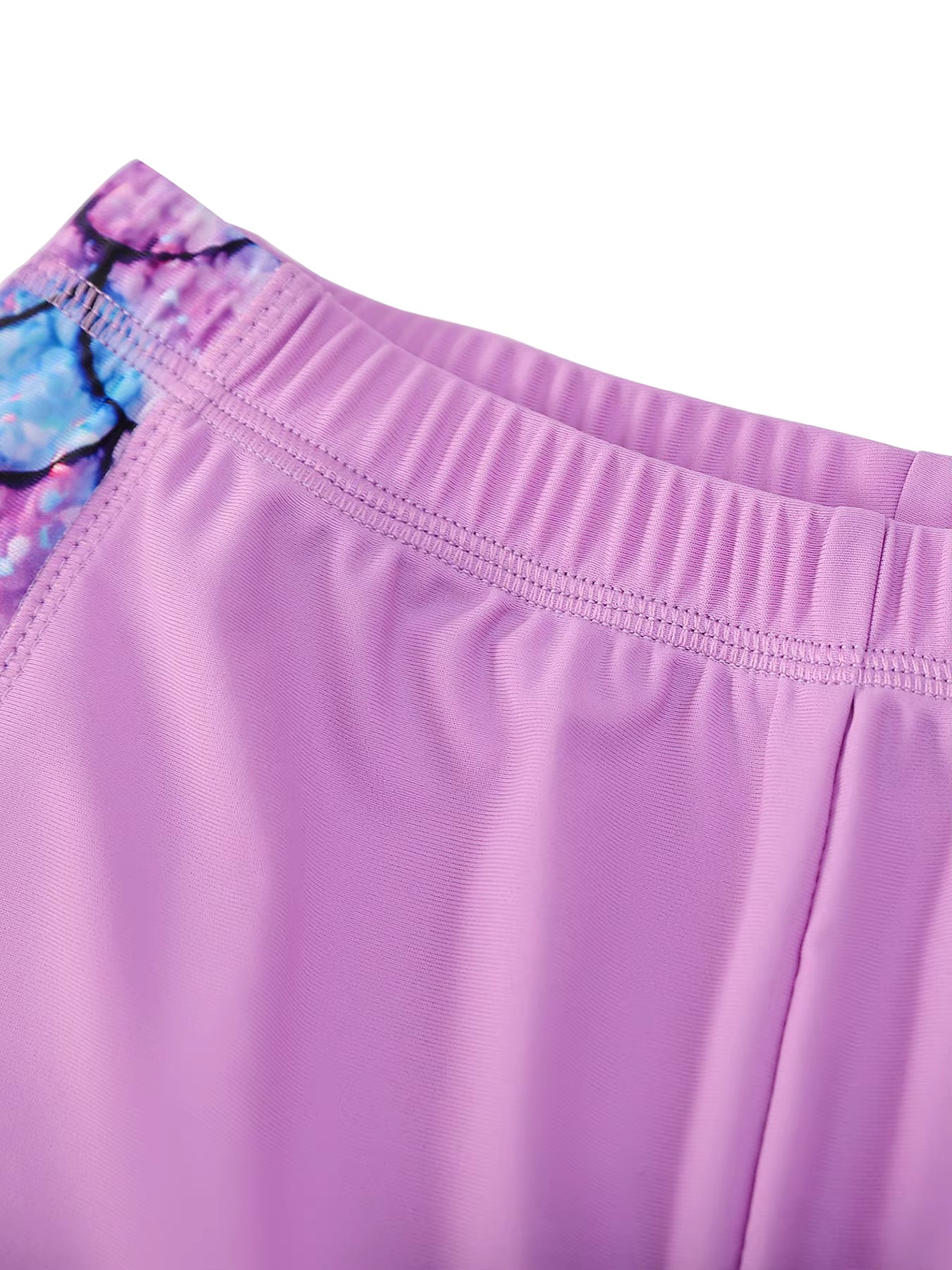 2pcs Girls Kids Short Sleeve Mermaid Scale Tops Boyleg Shorts Swimwear Beach Bathing Suit