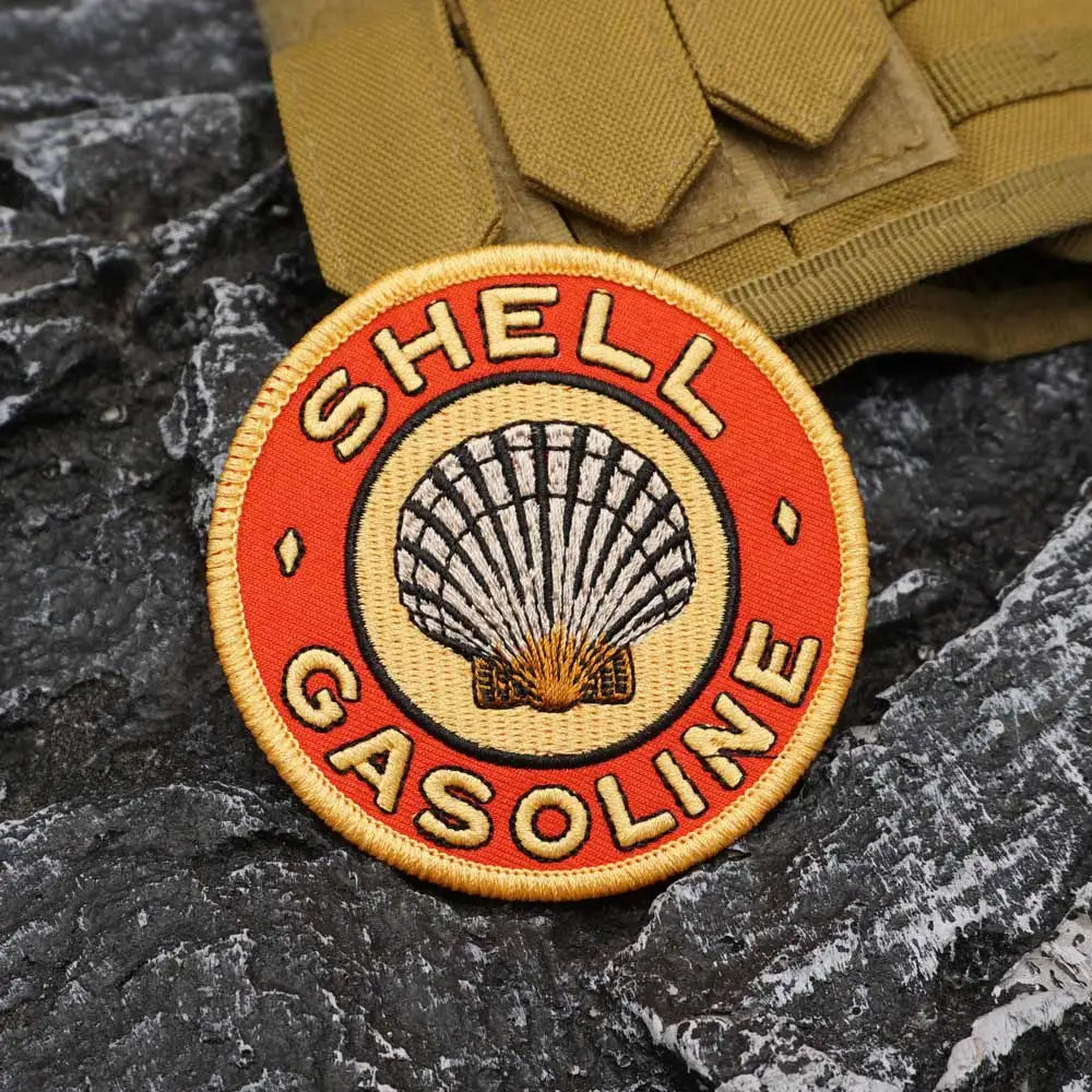 SHELL GASOLINE Embroidered Patch  Iron-On Sewing Clothes Patches Applique