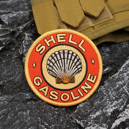 SHELL GASOLINE Embroidered Patch  Iron-On Sewing Clothes Patches Applique