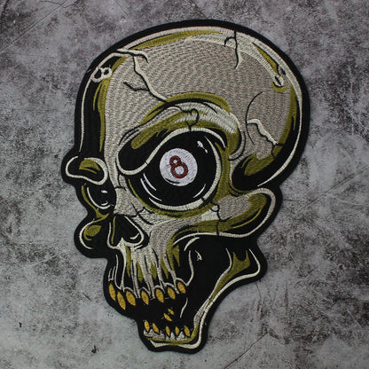 Dice Skull Patches Iron on Embroidered Patch for Clothes DIY Sewing Applique