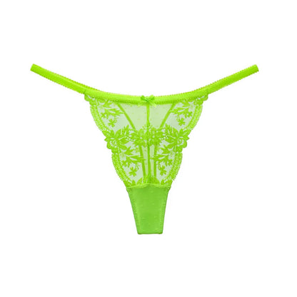 Women Lace Underwear Briefs Breathable G--String Seamless Low Waist Hollow Out Thong Panties