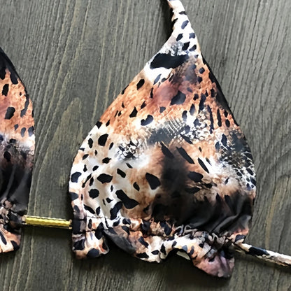 Women's bikini split print swimsuit Brazil 2-piece beach swimsuit Suit