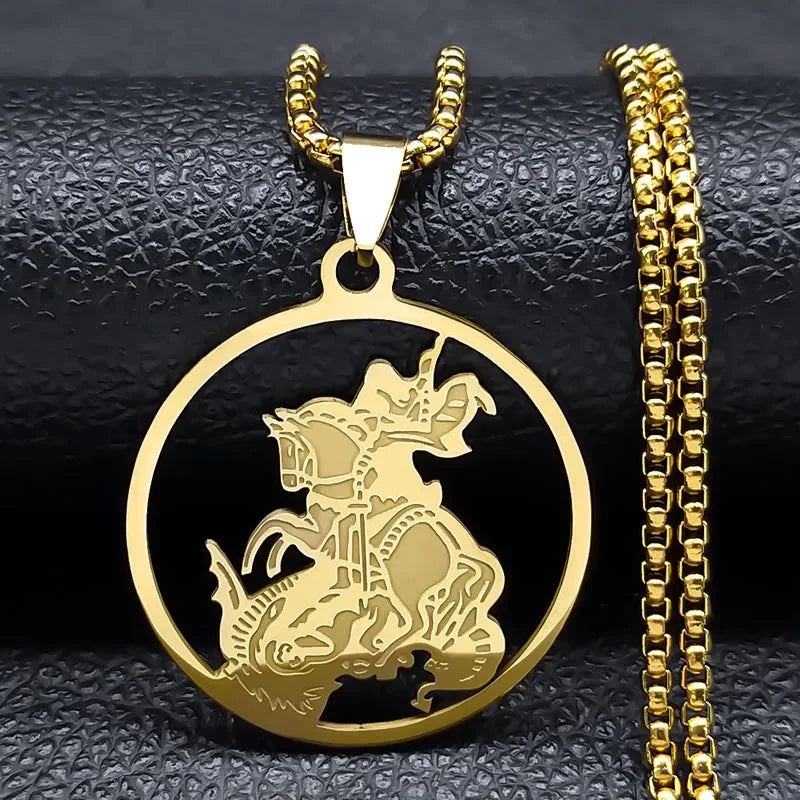 Men Seal of Solomon Talisman Protection Seven Archangels Amulet Stainless Steel Necklace