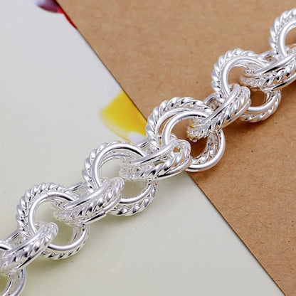 925 Silver Pretty Nice Fashion Wedding Party Circle Bracelets