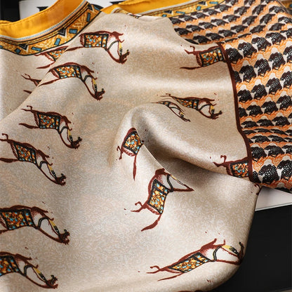70x70cm Women Fashion Square silk Scarf Bandana Printed Wrap Shawl Scarves