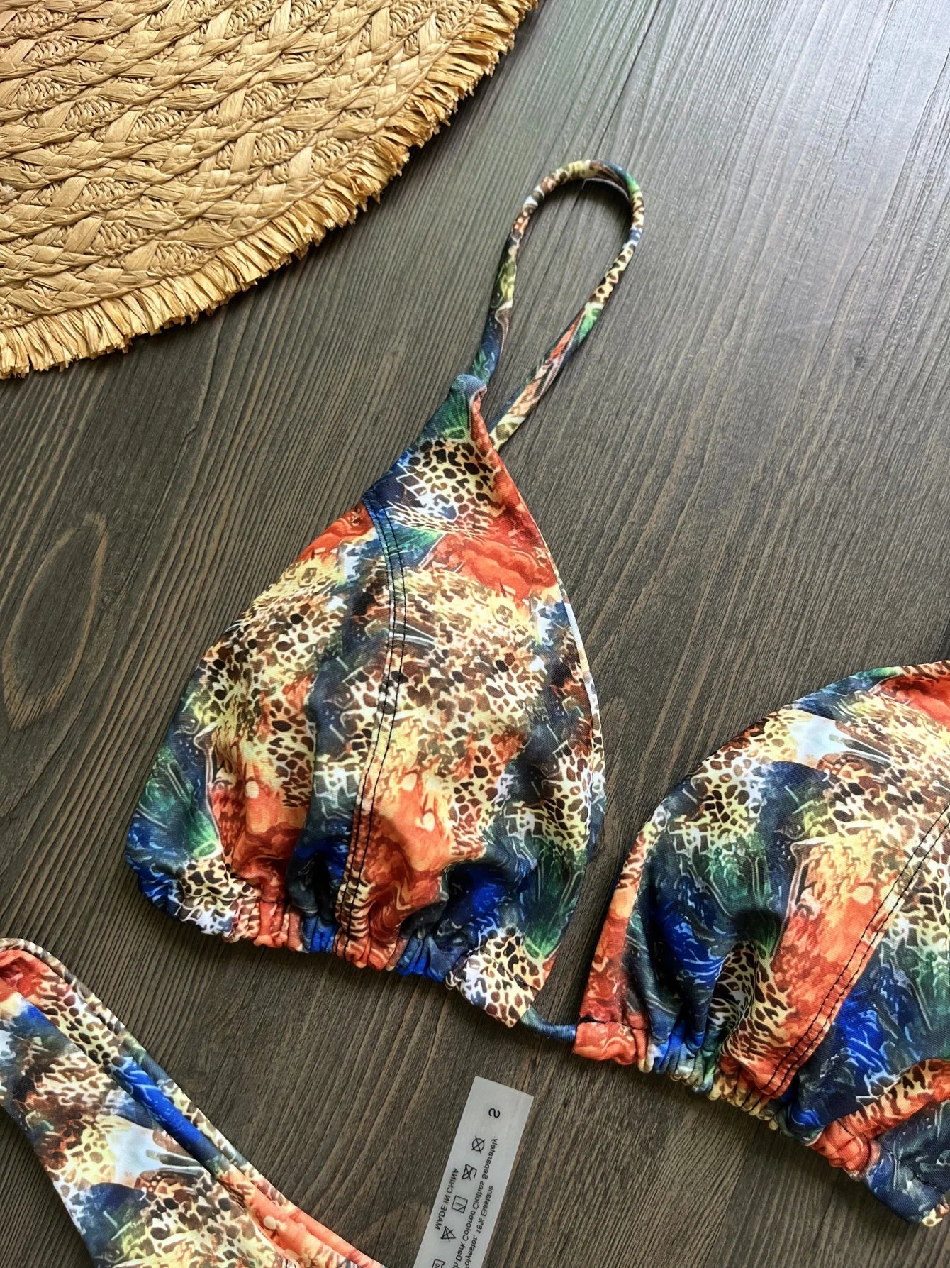 Sexy Micro Swimwear Print Swimsuit Two-pieces Brazilian Bikini Bather Bathing Suit