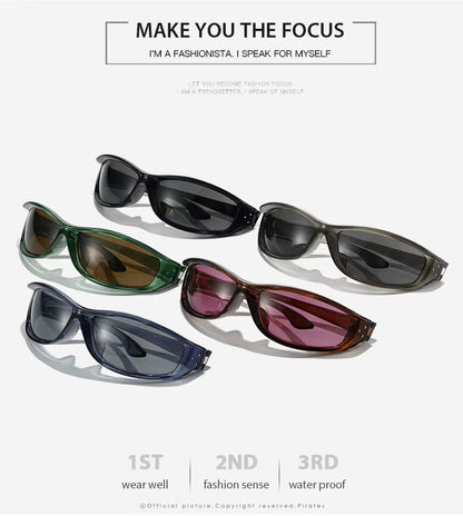 Men Women Classic Punk Wrap Around Vintage Fashion Sport UV400 Sunglasses Goggles