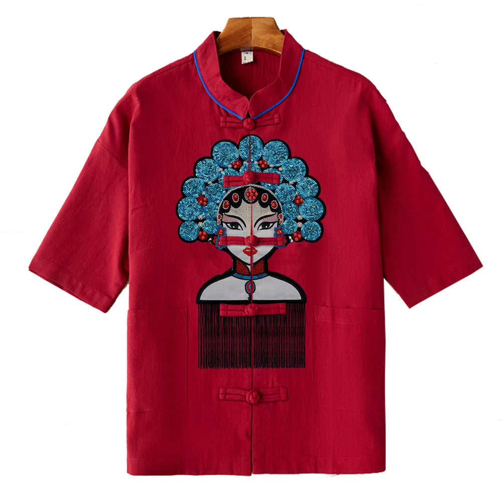 Embroidery Cartoon figure Opera characters embroidered applique Peking beaded Patches Patch by sewing