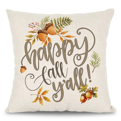 Home Decor Maple Squirrel Bird Design Thanksgiving Cushion Pillowcase Covers