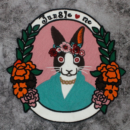 Embroidered Large Animal sheep Cat Rabbit Patches Sew on Clothing Patch Badges Twill Craft Stickers