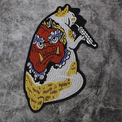Catfish Embroidery Motif Patch Appliques Iron on Patches Badge Clothes Sewing