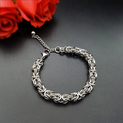 Men Women Fashion Titanium Stainless Steel Wild Gift Buckle Bracelet