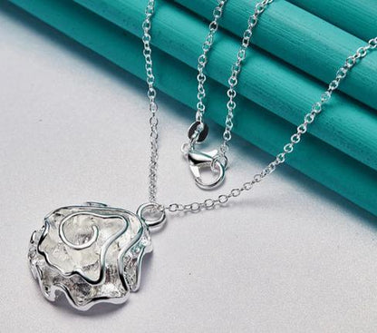 Women 925 Sterling Silver Rose Flower 18-30Inches Chain Wedding Engagement Party Charm Pendant Necklace