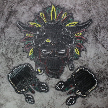 Cartoon Monkey Fist Embroidered Patch Appliques Iron on Patches Badge Clothes Sewing