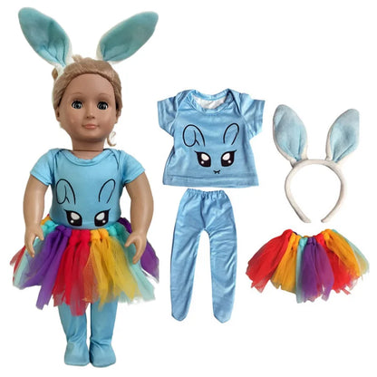 18 Inch 43cm Baby American Og Girl Doll Toys Costume Clothes