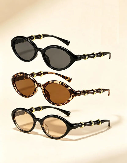 Women Men Rivets Shades Fashion Designer Retro Small Oval Sunglasses Eyewear Glasses UV400