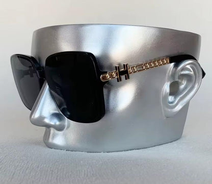 Women Men Designer Vintage Rays Mirror Square Letter Shades Sunglasses UV400