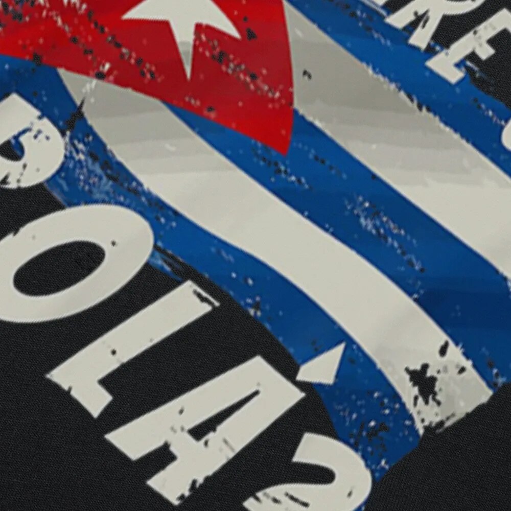 Men Cuban Flag Funny Spanish Greeting Graphic Cotton Short Sleeve Tees T-shirt