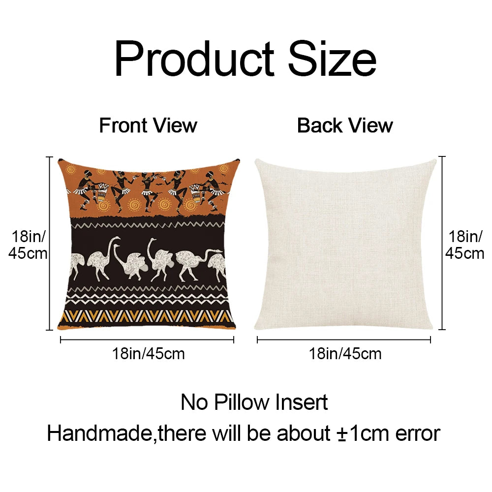 African Stylish Animal Print Throw Pillowcase Home Sofa Cushion Cover