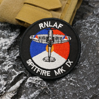 RNLAF SPITFIRE MK IX Embroidered Patch Iron on / Sew Applique Patches