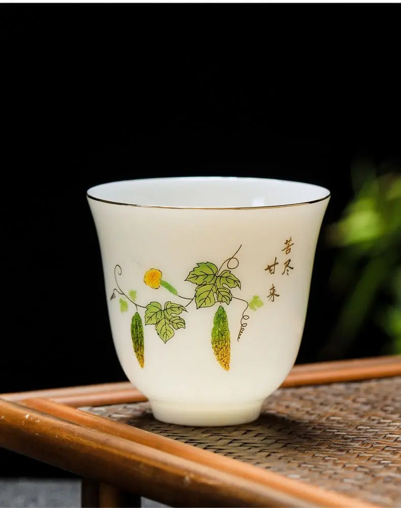 50ml/80ml White Porcelain Chinese Teahouse Master Ceramics Tea Bowl Kung Fu Sake Cup