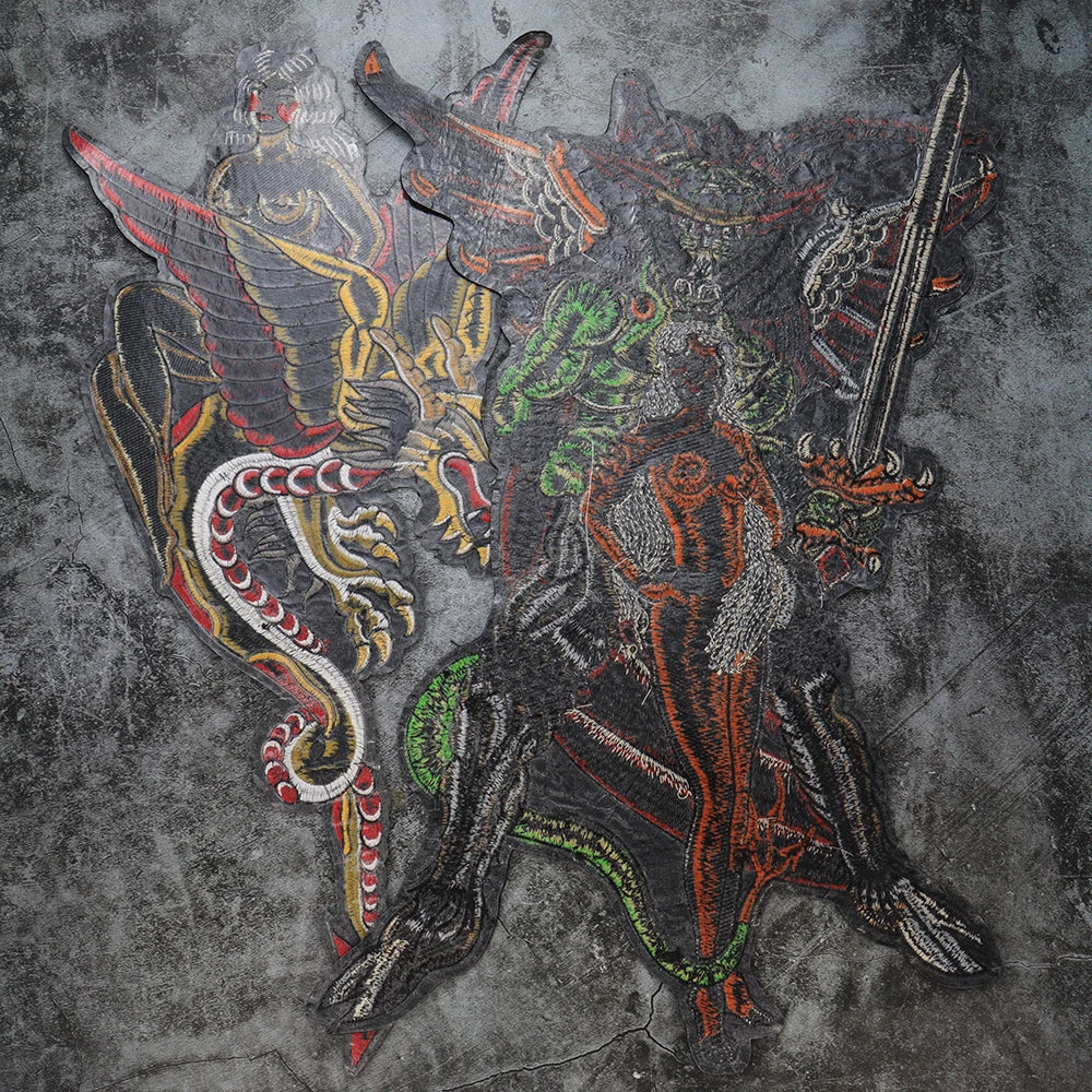 SEXY Women Dragons Patch Appliques Iron on Patches Badge Clothes Sewing