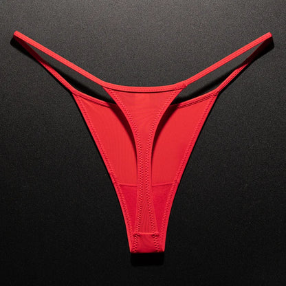 Women Low Waist G-String Leopard Briefs Thong Ice Slik T-back Underwear Seamless Panties