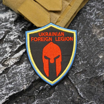 Ukrainian Foreign Legion Embroidered Patch w/ Iron-on / Sew Patches Applique