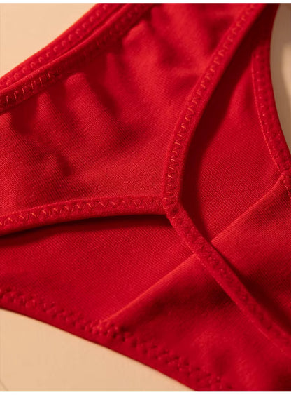 Women T-back Briefs Cotton G-String Thong Underwear Low Waist Seamless Panties