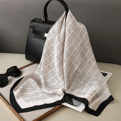Women Fashion Square Small Silk Satin Scarf Design Printed Bandana Scarves