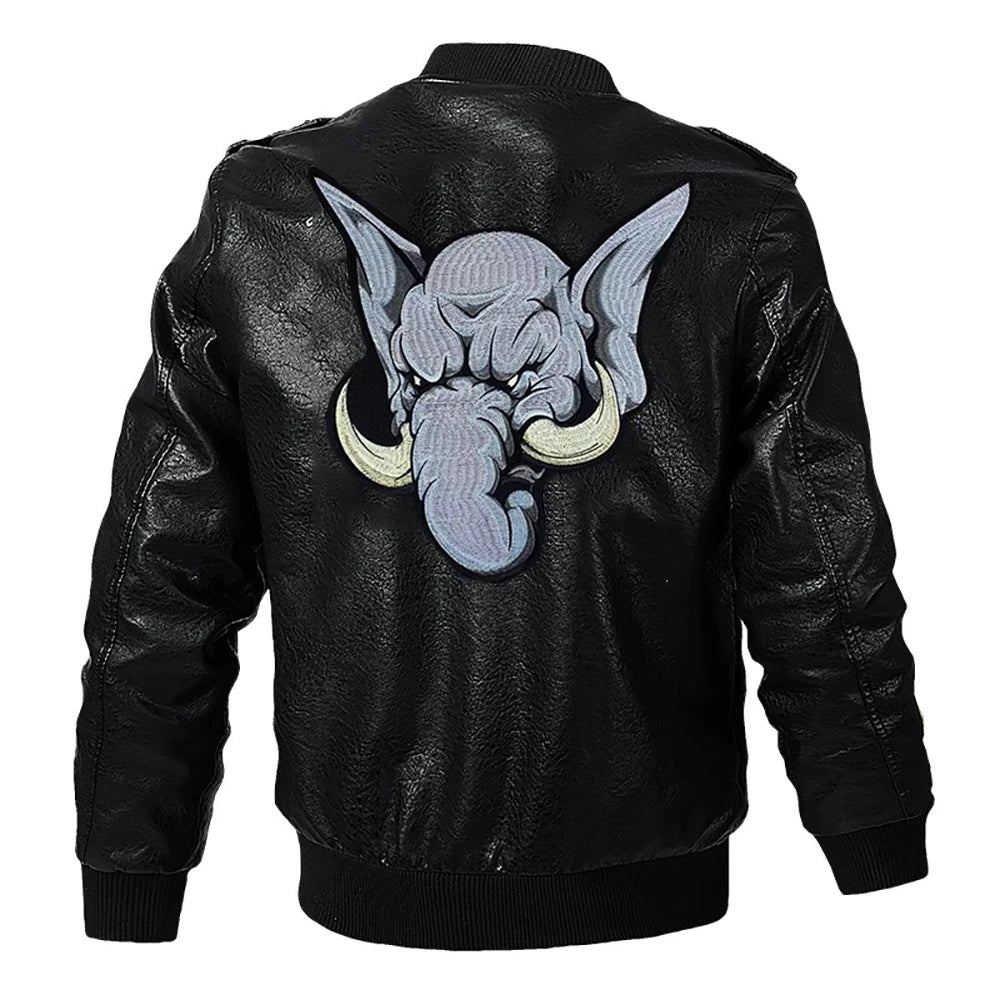 Rock Punk Animal Elephant Embroidery Patch Iron On Patches Clothes Embroidered Sticker DIY