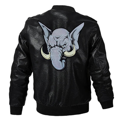 Rock Punk Animal Elephant Embroidery Patch Iron On Patches Clothes Embroidered Sticker DIY