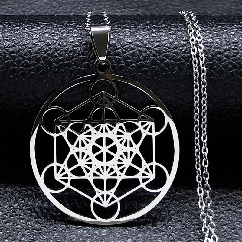 Men Seal of Solomon Talisman Protection Seven Archangels Amulet Stainless Steel Necklace