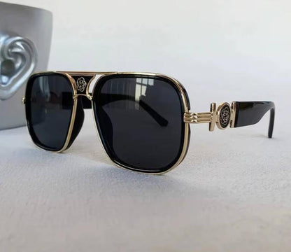 Women Fashion Designer Square American Glass Lens Pilot Sunglasses UV400 Eyewear