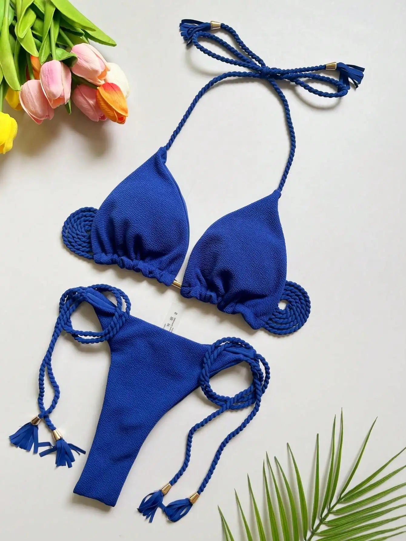 Sexy solid color women's bikini swimsuit two-piece beach Swimwear bikini suit