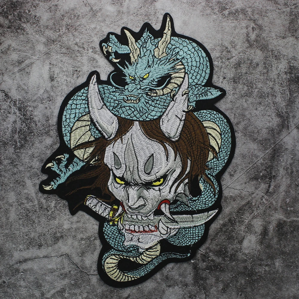 Embroidery Dragon Patch Appliques Iron on Patches Badge Clothes Sewing