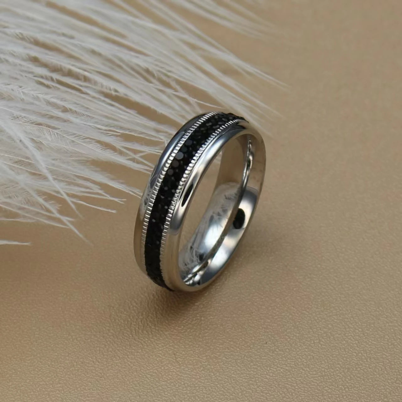 Women Zircon Stainless Steel Love Brand 18k Gold Color Wedding Ring
