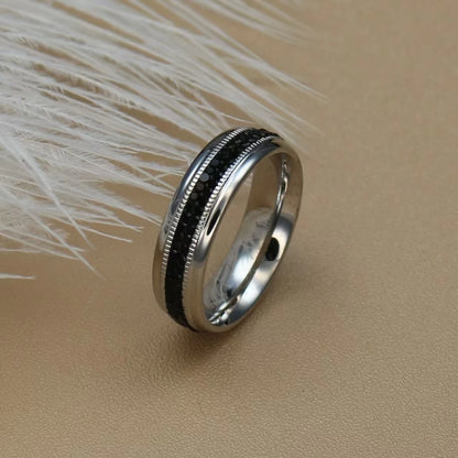 Women Zircon Stainless Steel Love Brand 18k Gold Color Wedding Ring