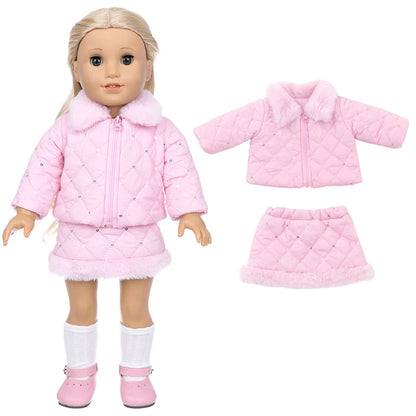 18 Inch Girl Coat Dress Baby Doll Gift Toys Clothes