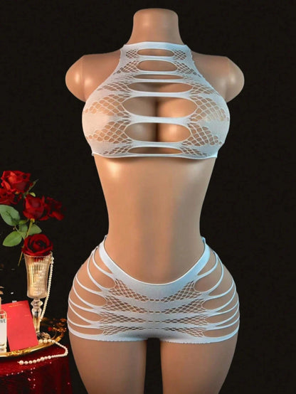 Sexy Women Transparent Fishnet Underwear Bodystocking Lingerie Erotic Costumes Suit