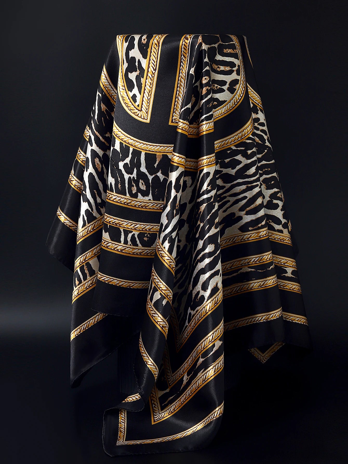 90cm Women Four Seasons Square Silk Satin Bandana Wrap Shawl Scarves Scarfs Sqk2