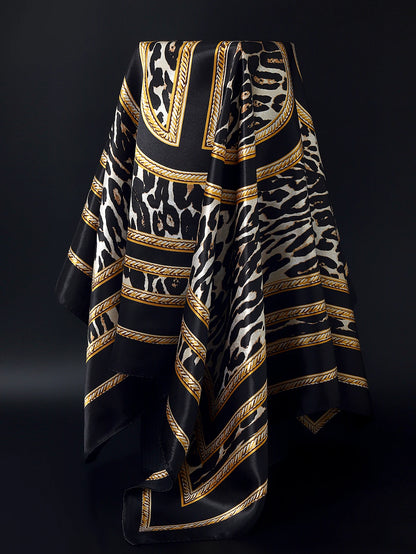 90cm Women Four Seasons Square Silk Satin Bandana Wrap Shawl Scarves Scarfs Sqk2