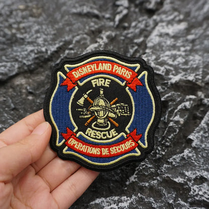 PARIS OPERATIONS DE SECOURS FIRE RESCUE Embroidered Patch  Iron-On Sewing Clothes Patches Applique